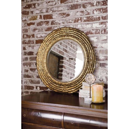 Petal 32 X 32 inch Gold Leaf Wall Mirror, Small