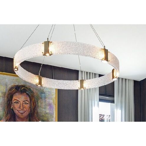 Parallel LED 23.9 inch Flat Bronze Chandelier Ceiling Light in Smoke Granite, 2700K LED, Ring