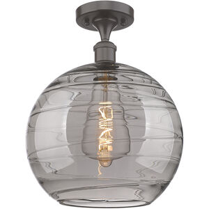 Ballston X-Large Deco Swirl 1 Light 12 inch Oil Rubbed Bronze Semi-Flush Mount Ceiling Light, Ballston