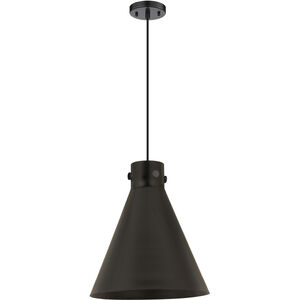 Newton Cone 1 Light 14 inch Matte Black Cord Hung Pendant Ceiling Light