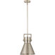 Newton Cone 1 Light 10 inch Satin Nickel Stem Hung Pendant Ceiling Light
