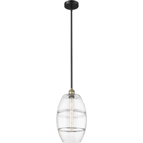 Edison Vaz 1 Light 10 inch Black Antique Brass Stem Hung Mini Pendant Ceiling Light