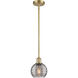 Ballston Small Deco Swirl 1 Light 6 inch Satin Gold Pendant Ceiling Light, Ballston