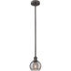 Edison Athens Deco Swirl 1 Light 5.88 inch Oil Rubbed Bronze Stem Hung Mini Pendant Ceiling Light