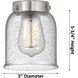 Ballston Bell LED 36 inch White and Polished Chrome Island Light Ceiling Light in Silver Plated Mercury Glass