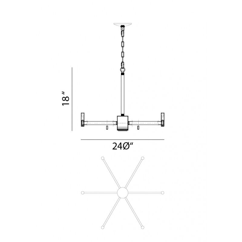 Euryale 6 Light 24 inch Aged Gold Brass Chandelier Ceiling Light