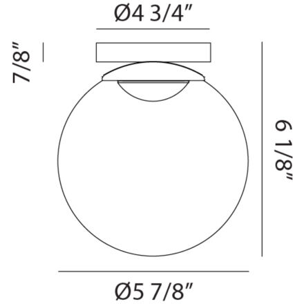 Boble LED 8 inch Aged Gold Brass Flush Mount Ceiling Light in Aged Gold Brass and Clear
