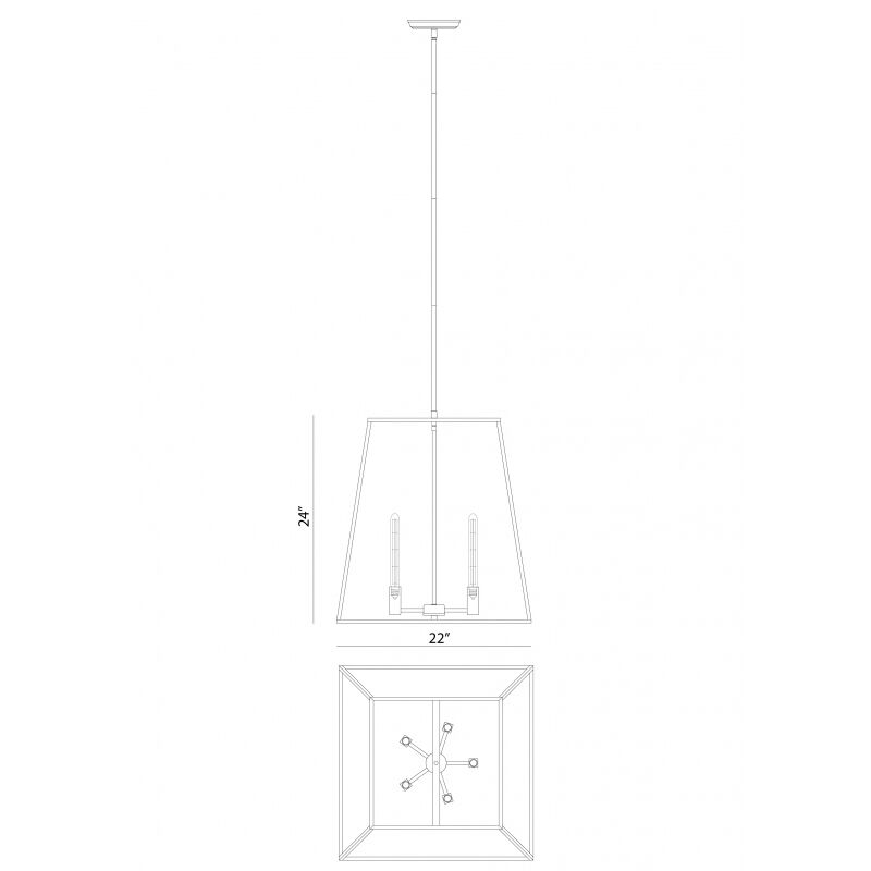 Candor 5 Light 22 inch Rusty Black Chandelier Ceiling Light