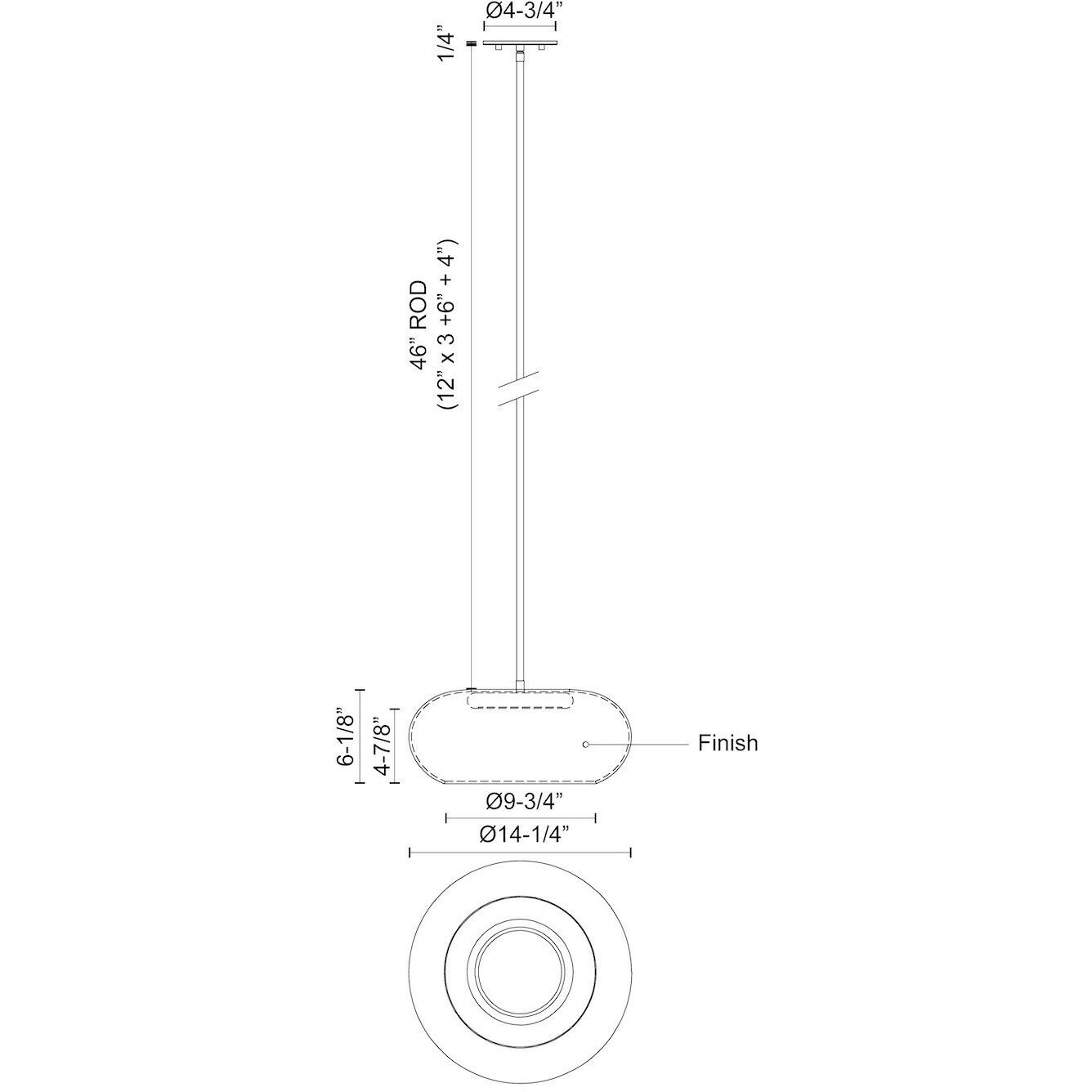 Trinity Pendant Ceiling Light in Smoked Glass
