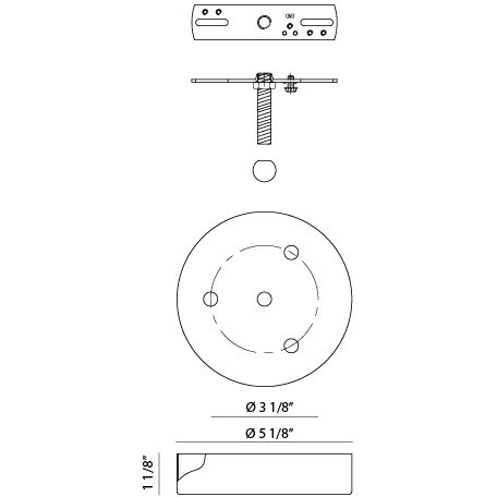 Leo 5.13 inch Rusty Black Multi Ceiling Canopy Ceiling Light