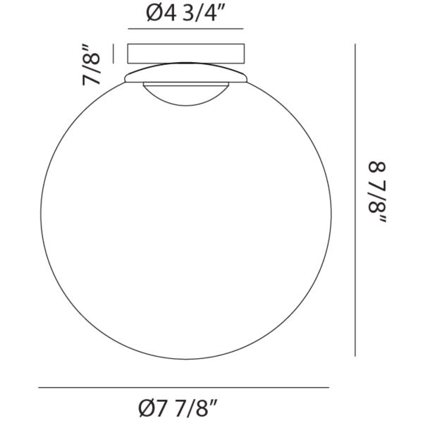 Boble LED 7.88 inch Matte Black Flush Mount Ceiling Light in Matte Black and Smoke
