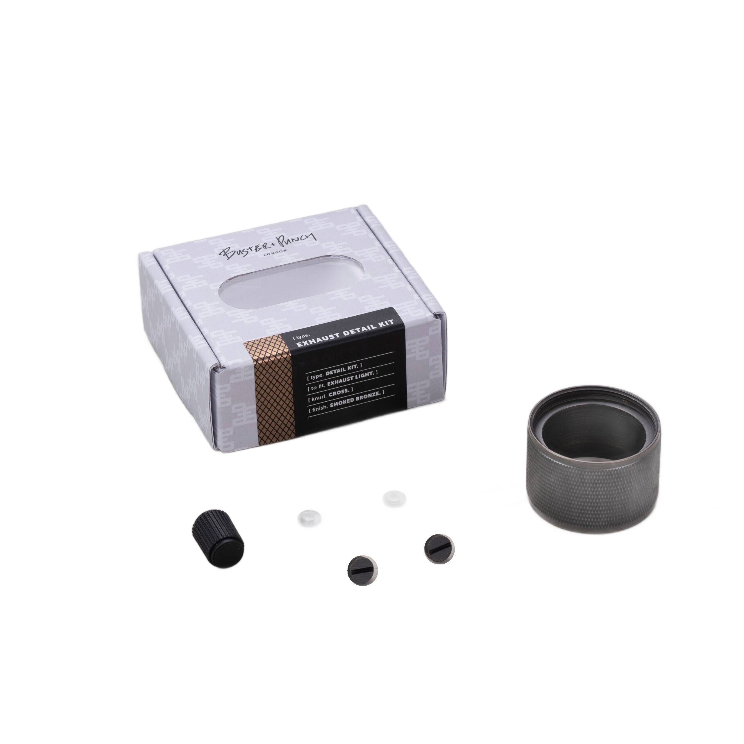 Exhaust Smoked Bronze Spotlight Ceiling Light, Detail Kit