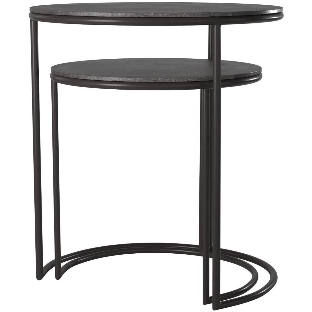 Carter 20.25 X 19 inch Graphite Nesting Table Set, Set of 2