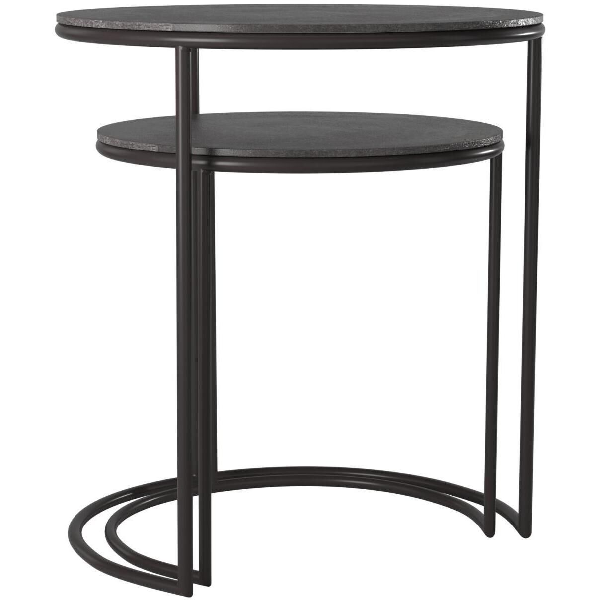 Carter 20.25 X 19 inch Graphite Nesting Table Set, Set of 2