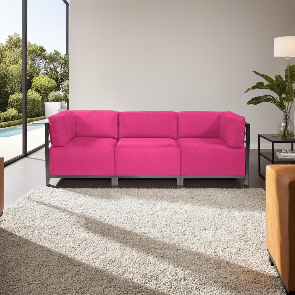 Axis Fuchsia Sectional, 3 Piece, The Regency Collection
