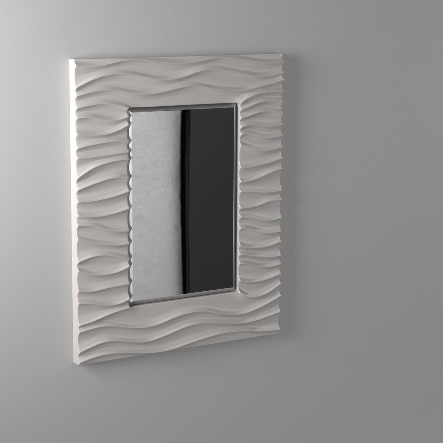 Zenith 39 X 31 inch Glossy White Wall Mirror