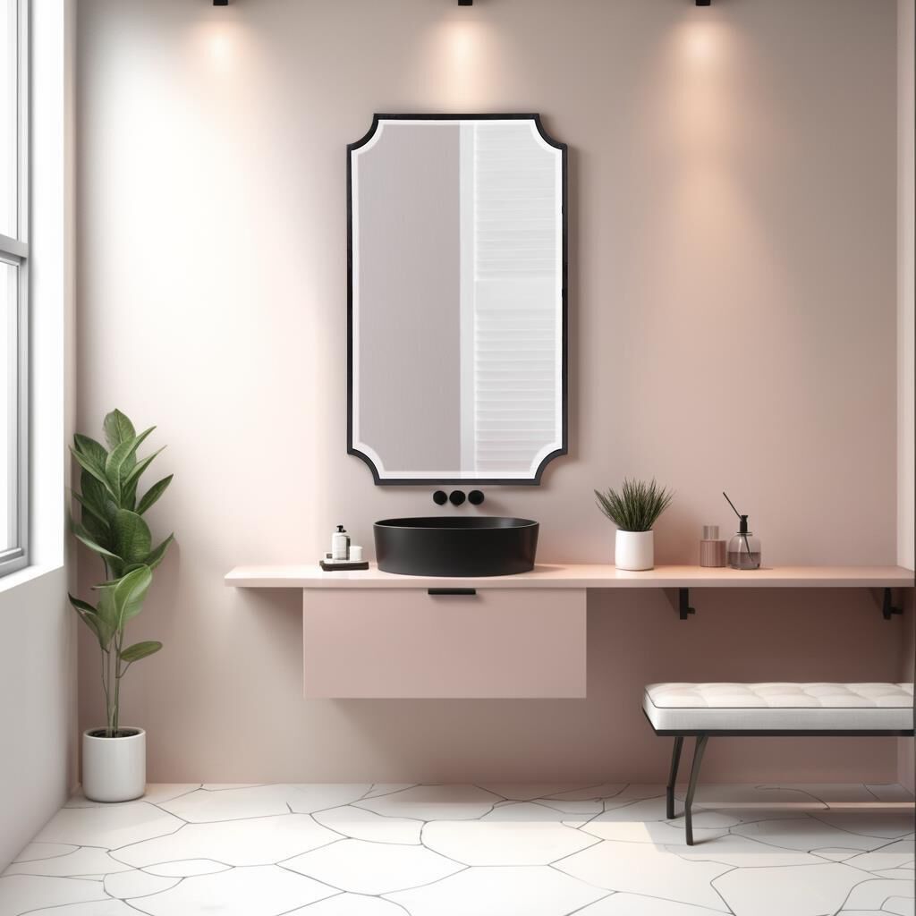 Hastings 36 X 24 inch Black Mirror