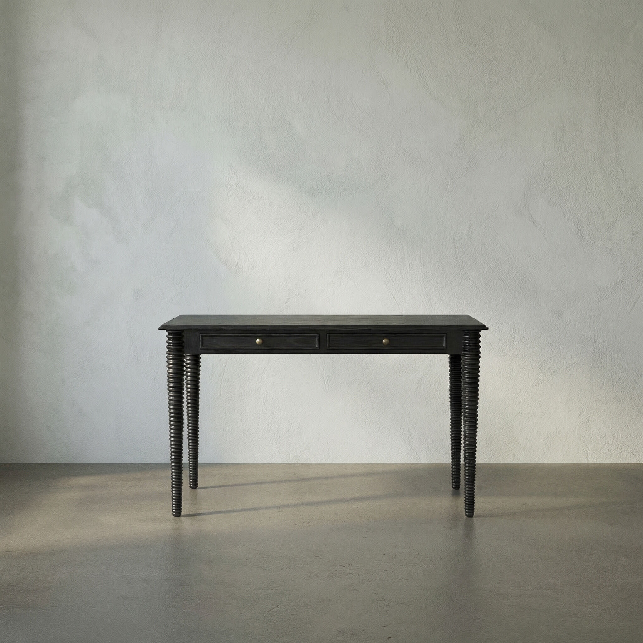 Leonardo 49 X 25 inch Charcoal Black Desk