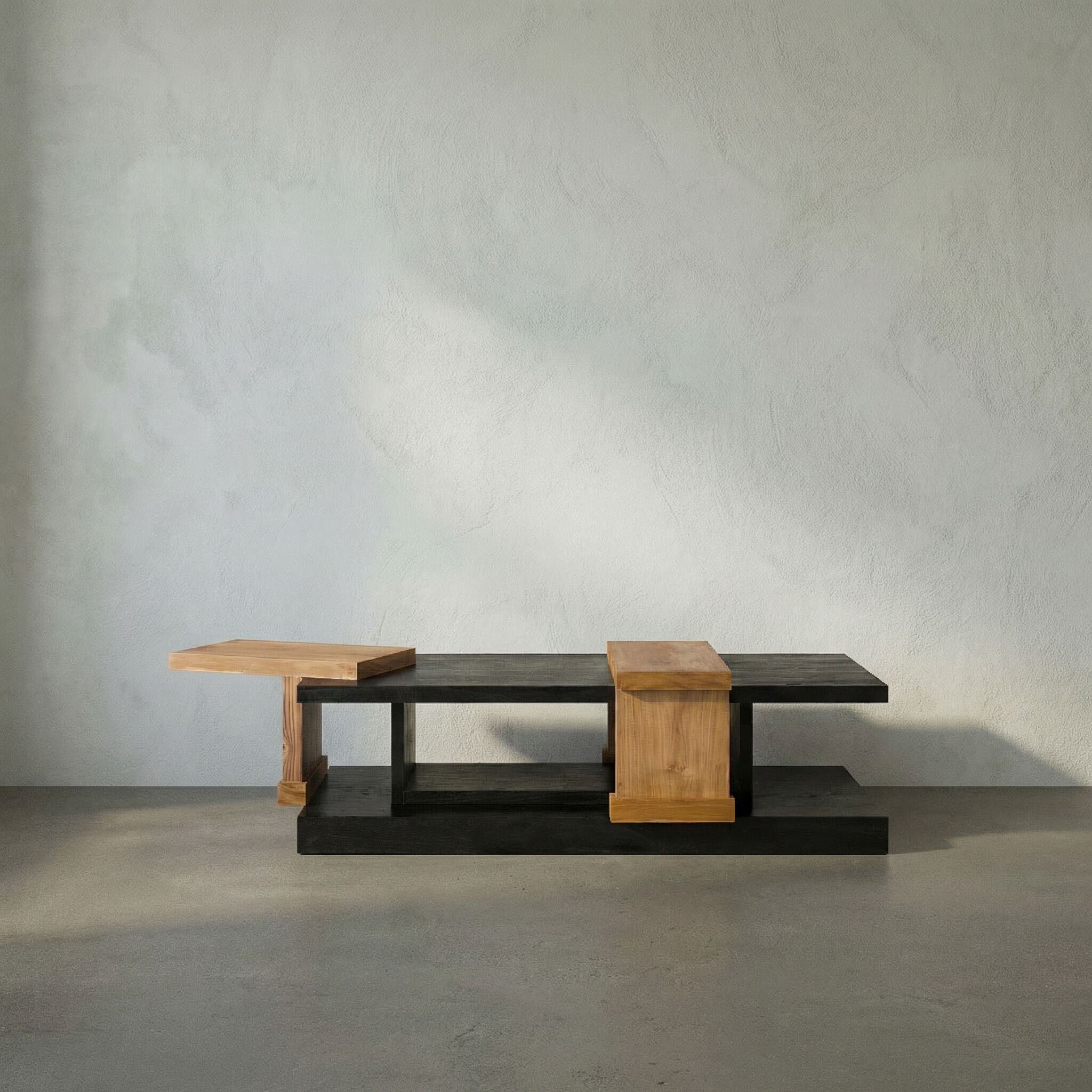 Fleming 79 X 33 inch Charcoal Black and Clear Coat Flat Coffee Table