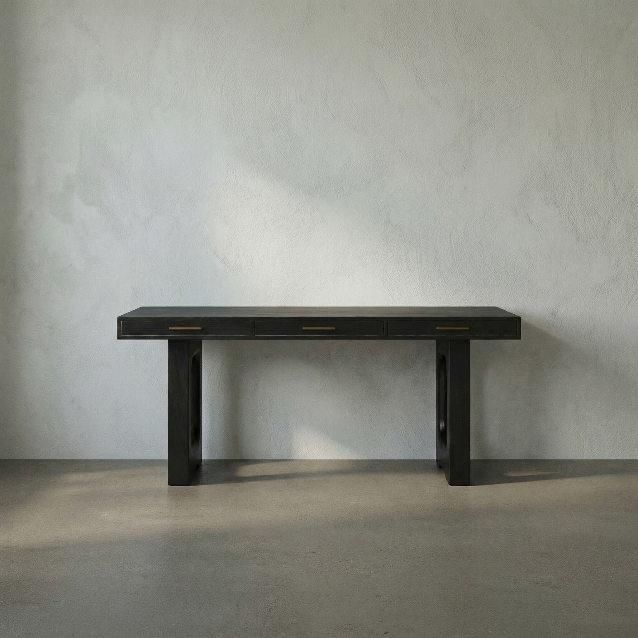 Kirk 72 X 36 inch Hand Rubbed Black Desk