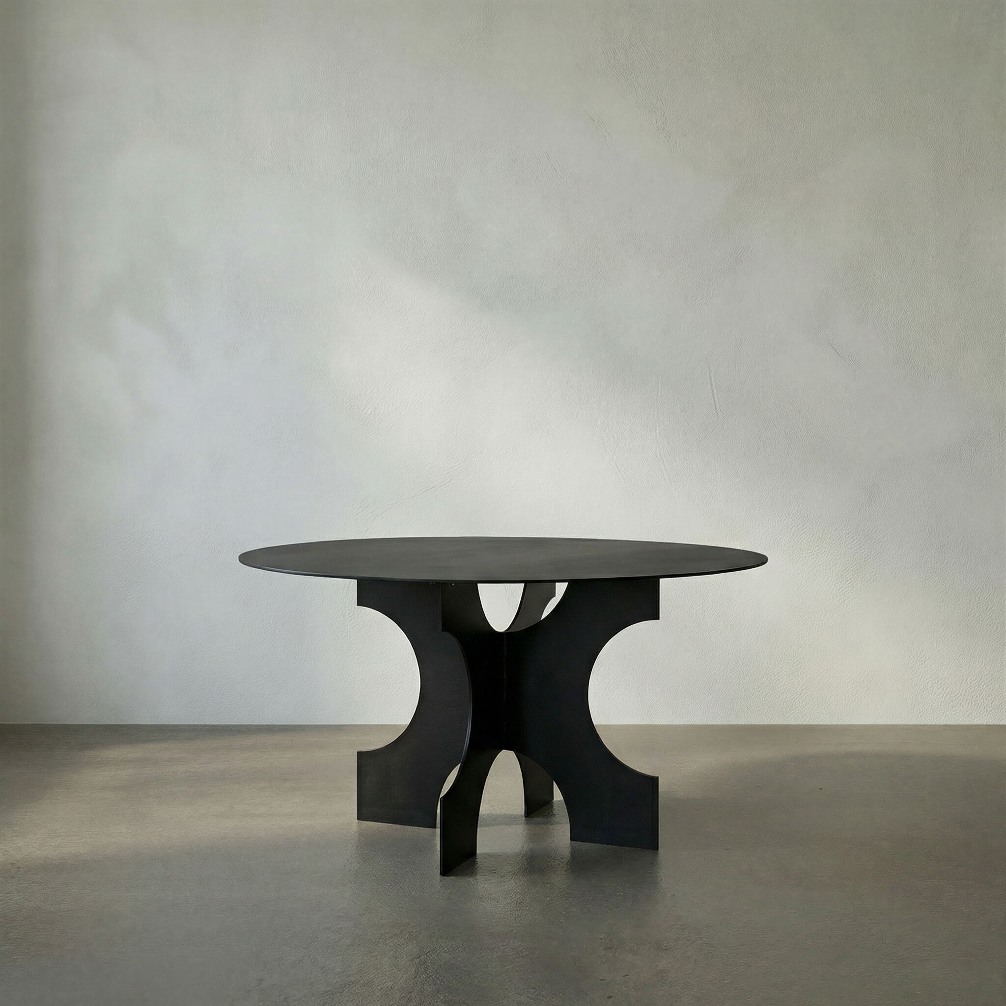 Element 59 X 59 inch Matte Black Dining Table