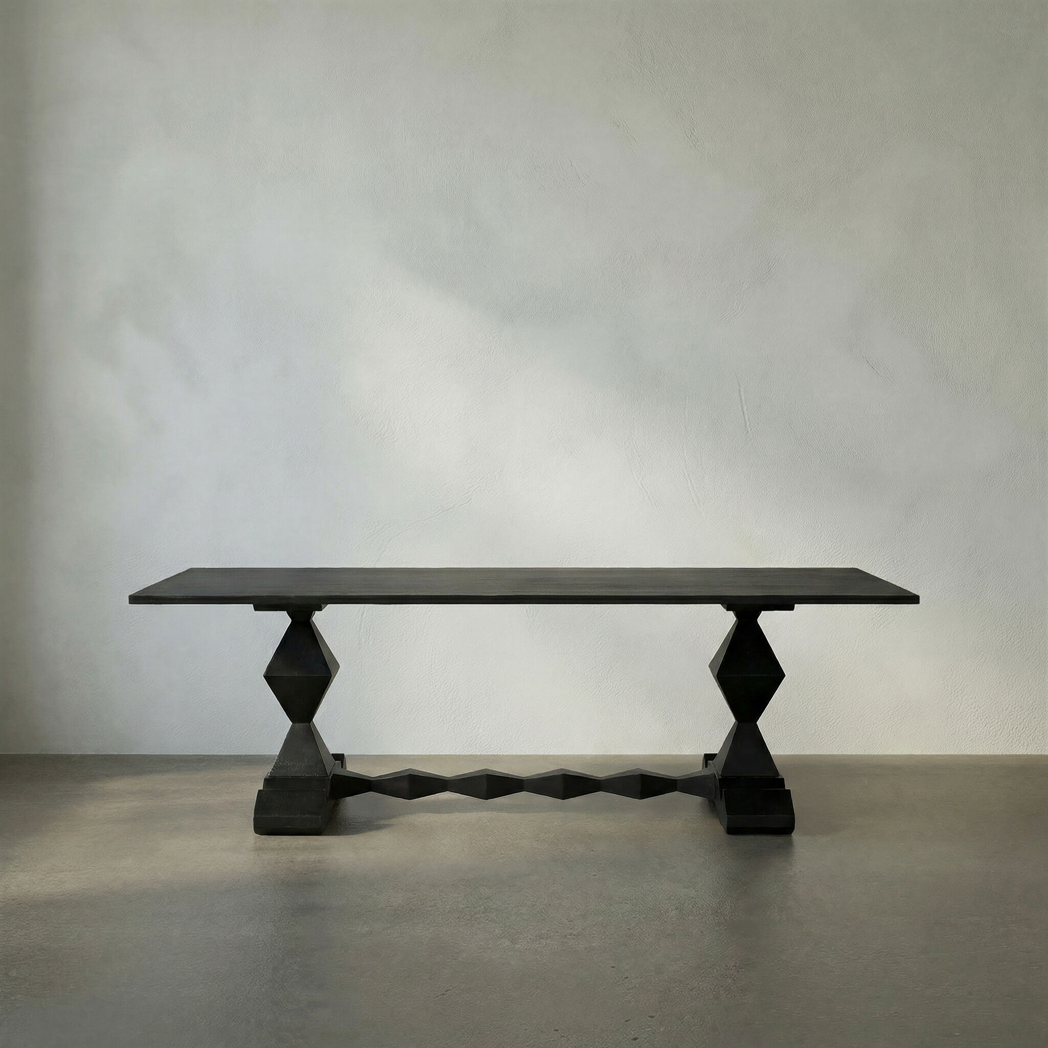 Madeira 96 X 40 inch Hand Rubbed Black Dining Table