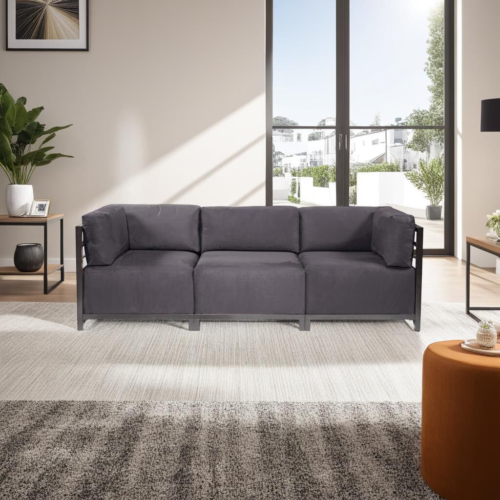 Axis Gray Sectional, 3 Piece, The Regency Collection