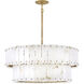 Simone LED 34.25 inch Burnished Gold Chandelier Ceiling Light, Drum