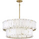 Simone LED 34.25 inch Burnished Gold Chandelier Ceiling Light, Drum
