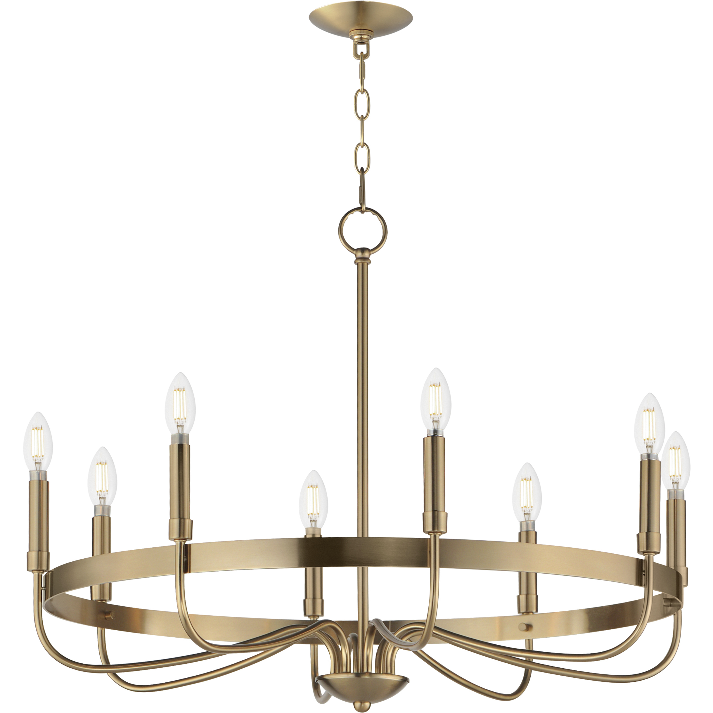 Frankie 8 Light 29 inch Heritage Single-Tier Chandelier Ceiling Light