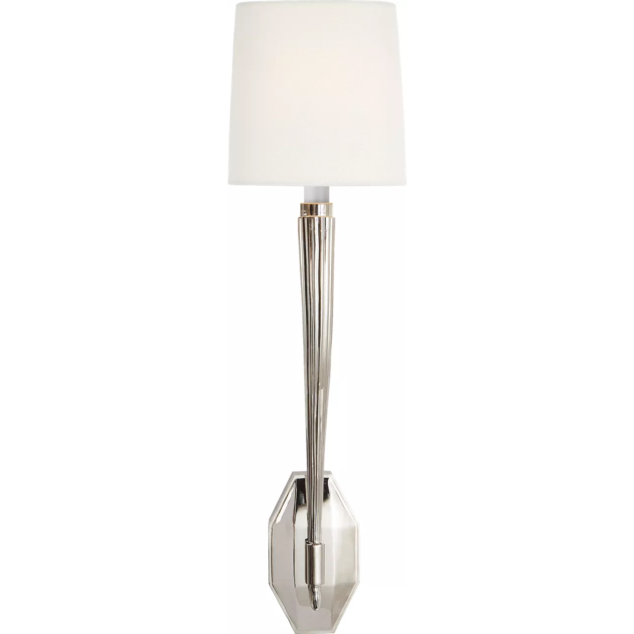 Chapman & Myers Ruhlmann 1 Light 6.25 inch Polished Nickel Single Sconce Wall Light in Linen