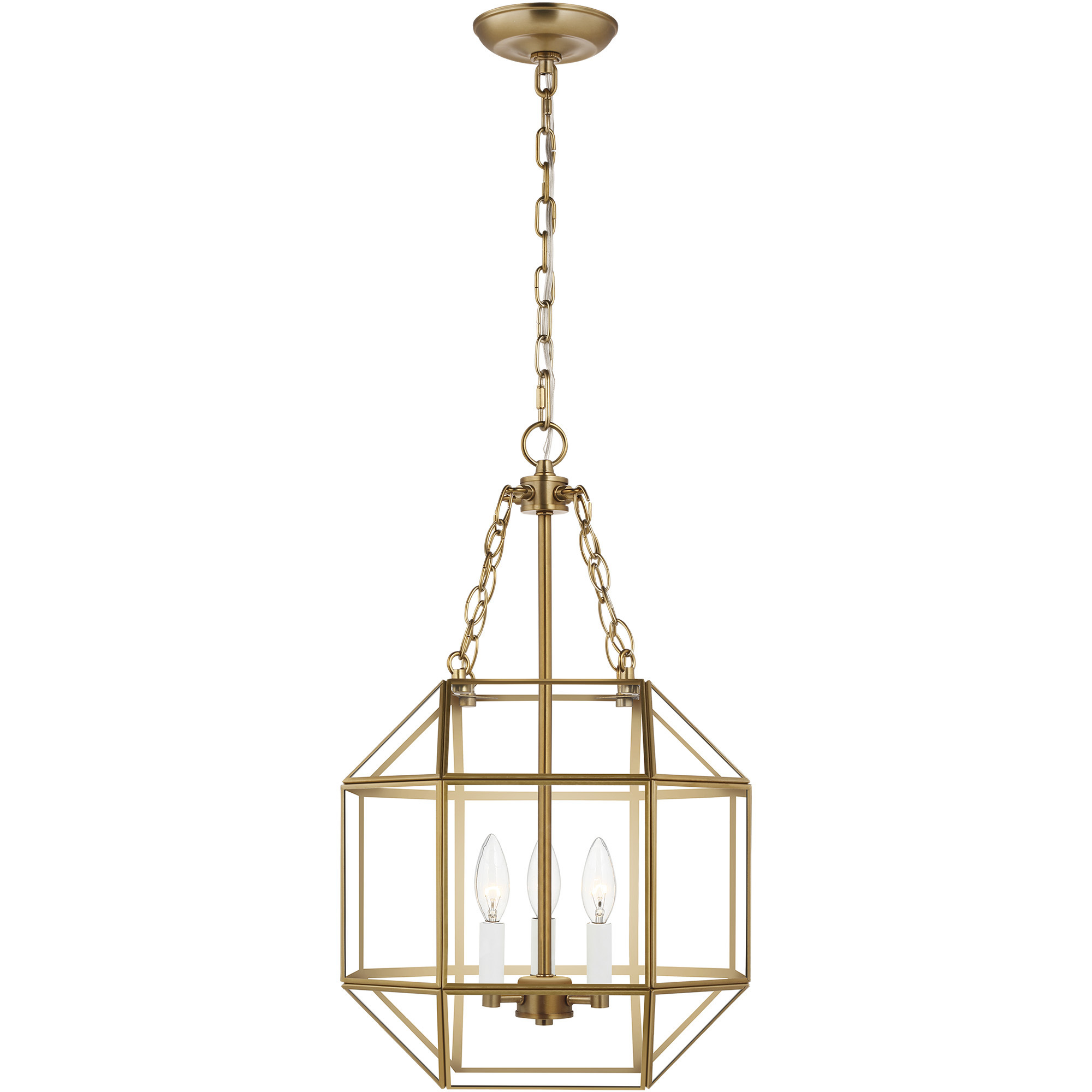 Suzanne Kasler Morrison 3 Light 13.5 inch Satin Brass Pendant Ceiling Light