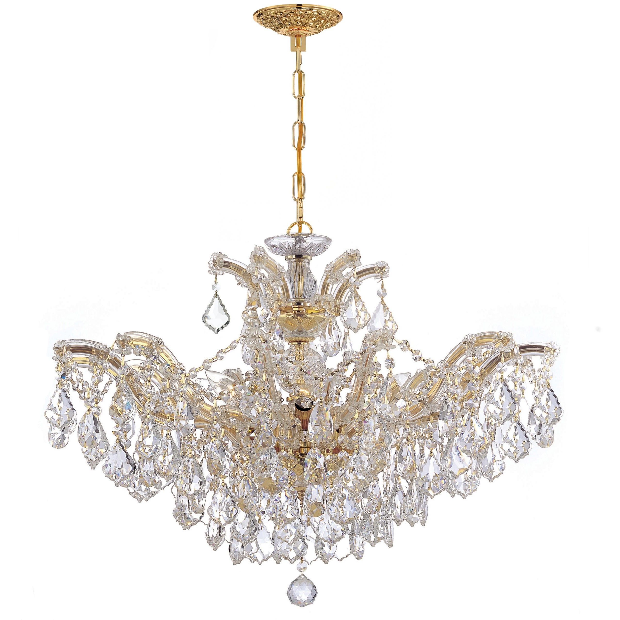 Maria Theresa 6 Light 29 inch Gold Chandelier Ceiling Light in Clear Hand Cut