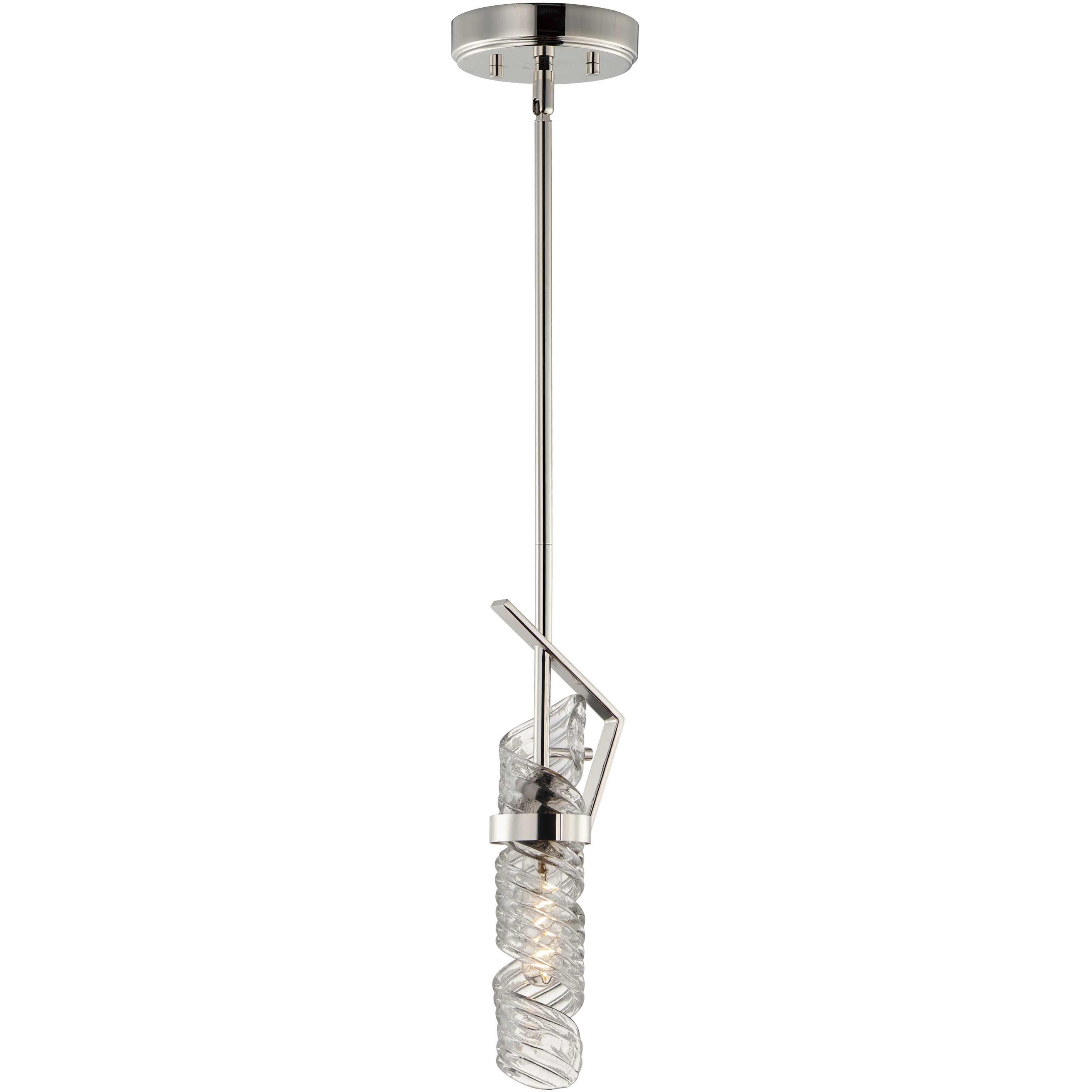 Milano 1 Light 5.5 inch Polished Nickel Single Pendant Ceiling Light