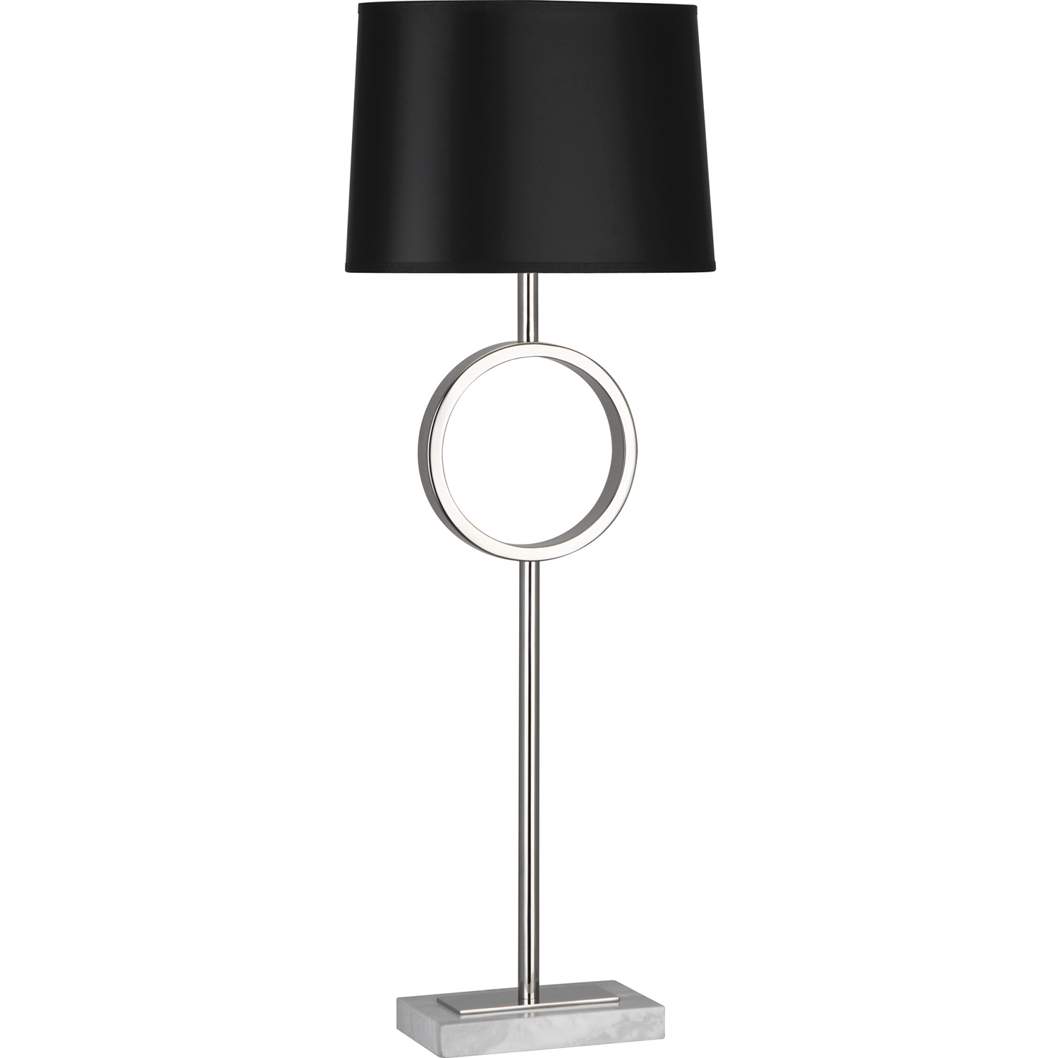 Logan 29.75 inch 60 watt Polished Nickel Table Lamp Portable Light in Black With Matte Silver
