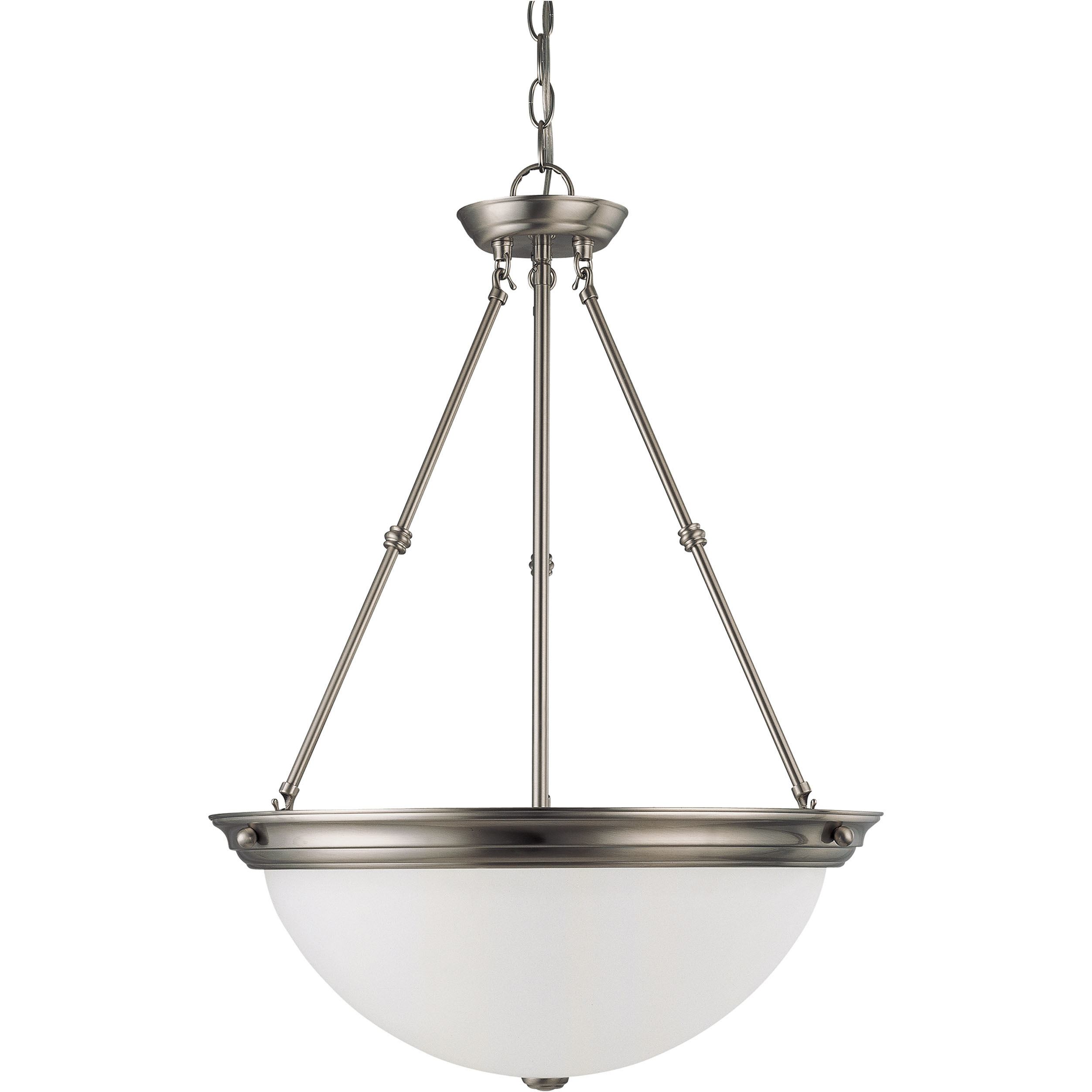 3 light brushed nickel pendant shop