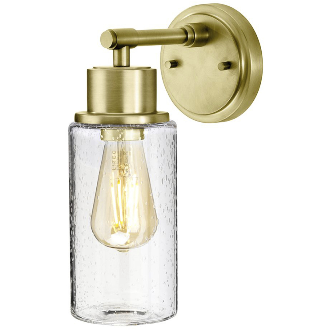 Morvah 1 Light 4.75 inch Brushed Brass Bath Light Wall Light