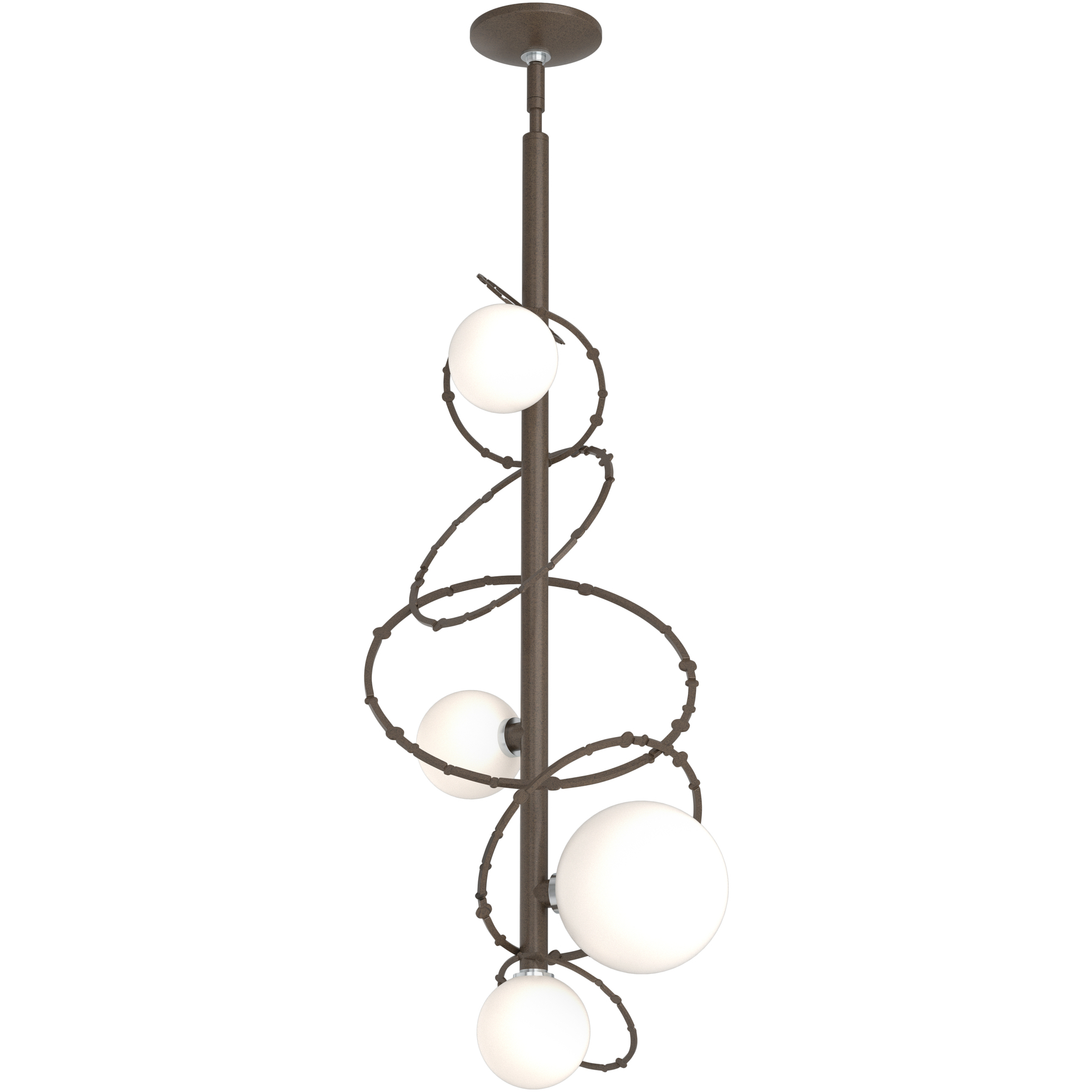 Olympus 4 Light 13.9 inch Bronze Vertical Pendant Ceiling Light