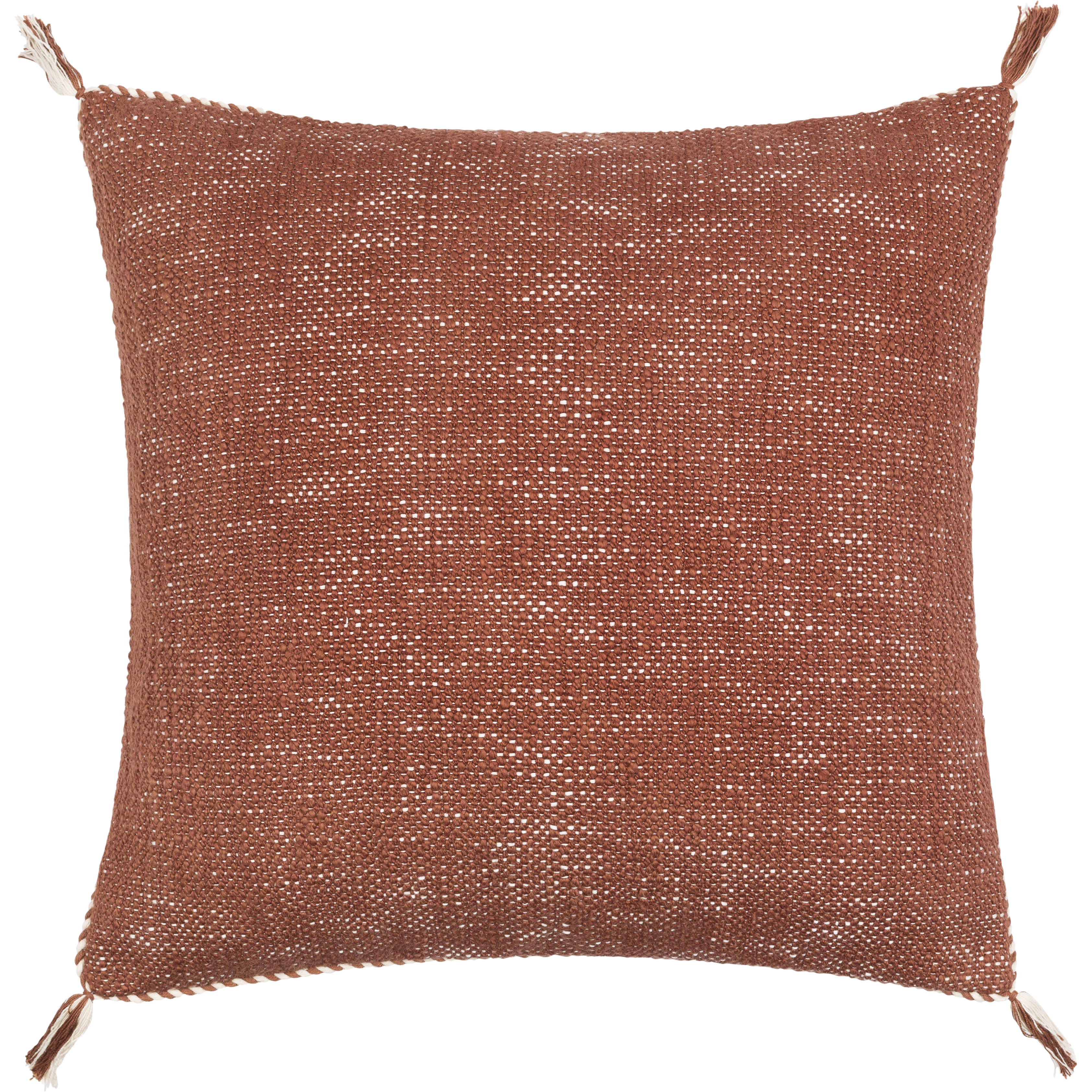 Braided Bisa 20 inch Brown Pillow Kit in 20 x 20, Square