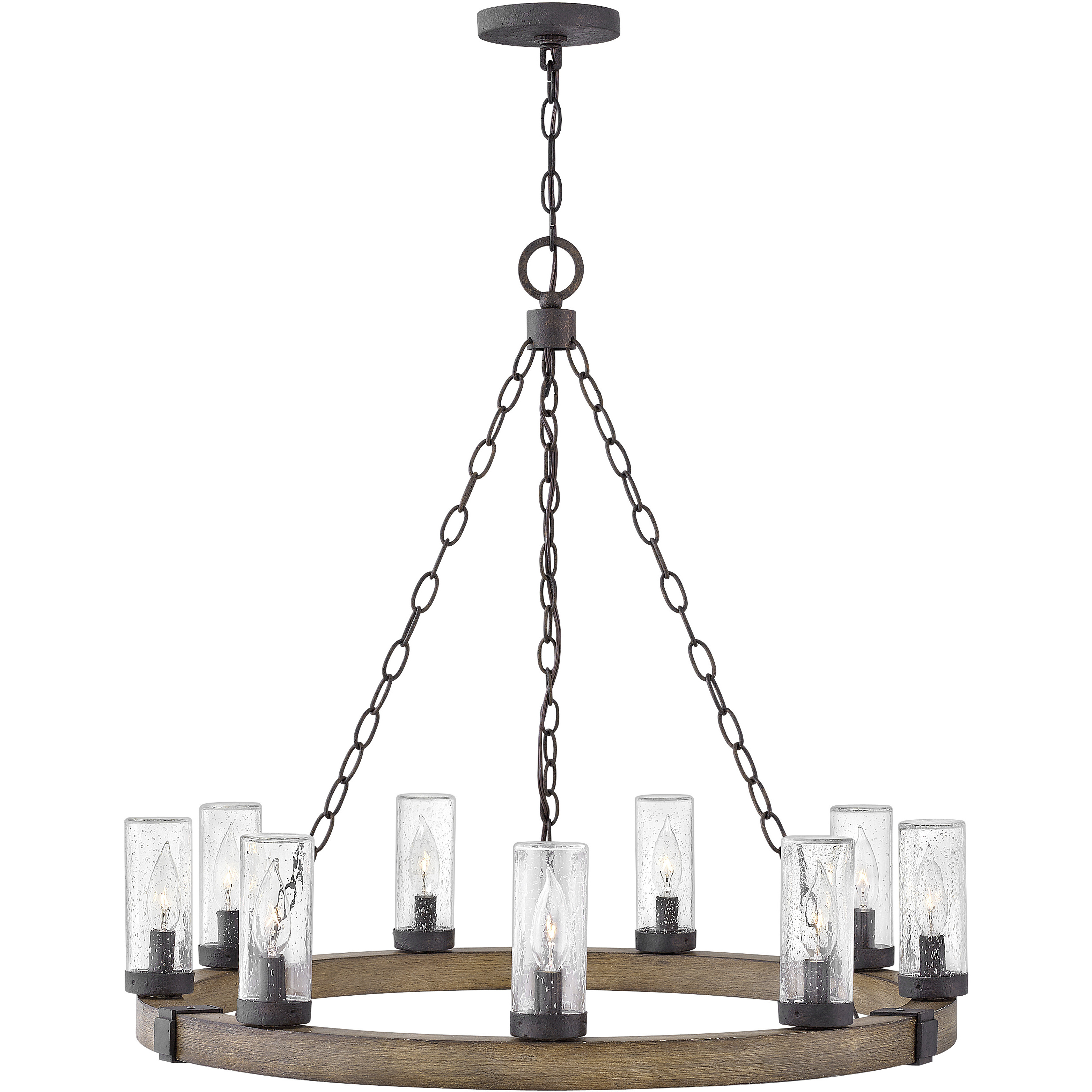 Open Air Sawyer LED 30 inch Sequoia with Iron Rust Outdoor Hanging