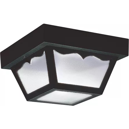 Outdoor Ceiling 1 Light 8.25 inch Black Outdoor Ceiling Flush Mount