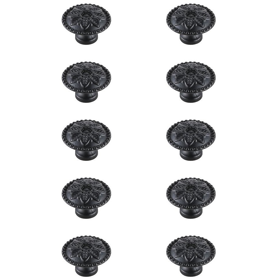 Corio Matte Black Hardware Cabinet Knob, Set of 10