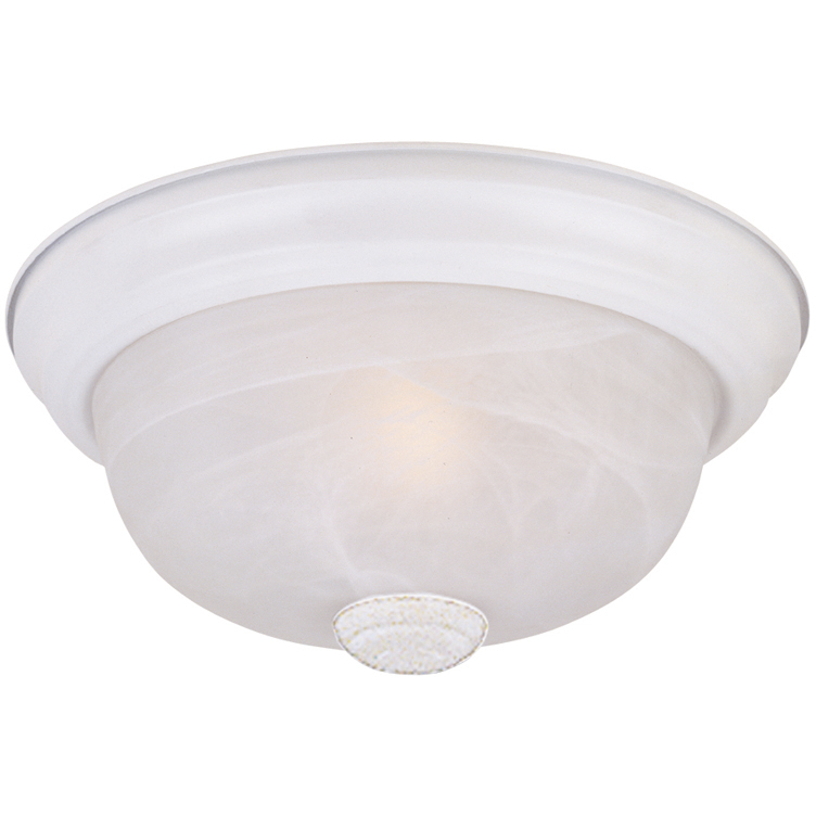 Decorative 3 Light 15 inch White Flushmount Ceiling Light in White Alabaster, Large
