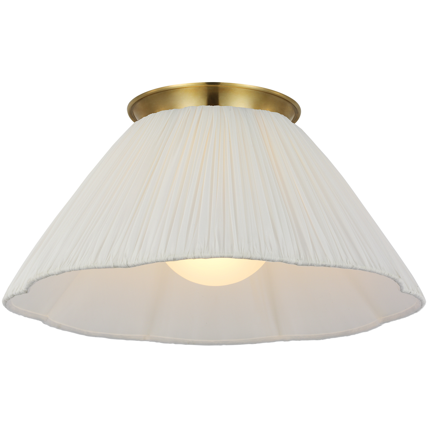 Amber Lewis Bradley LED 18 inch Hand-Rubbed Antique Brass Flush Mount Ceiling Light