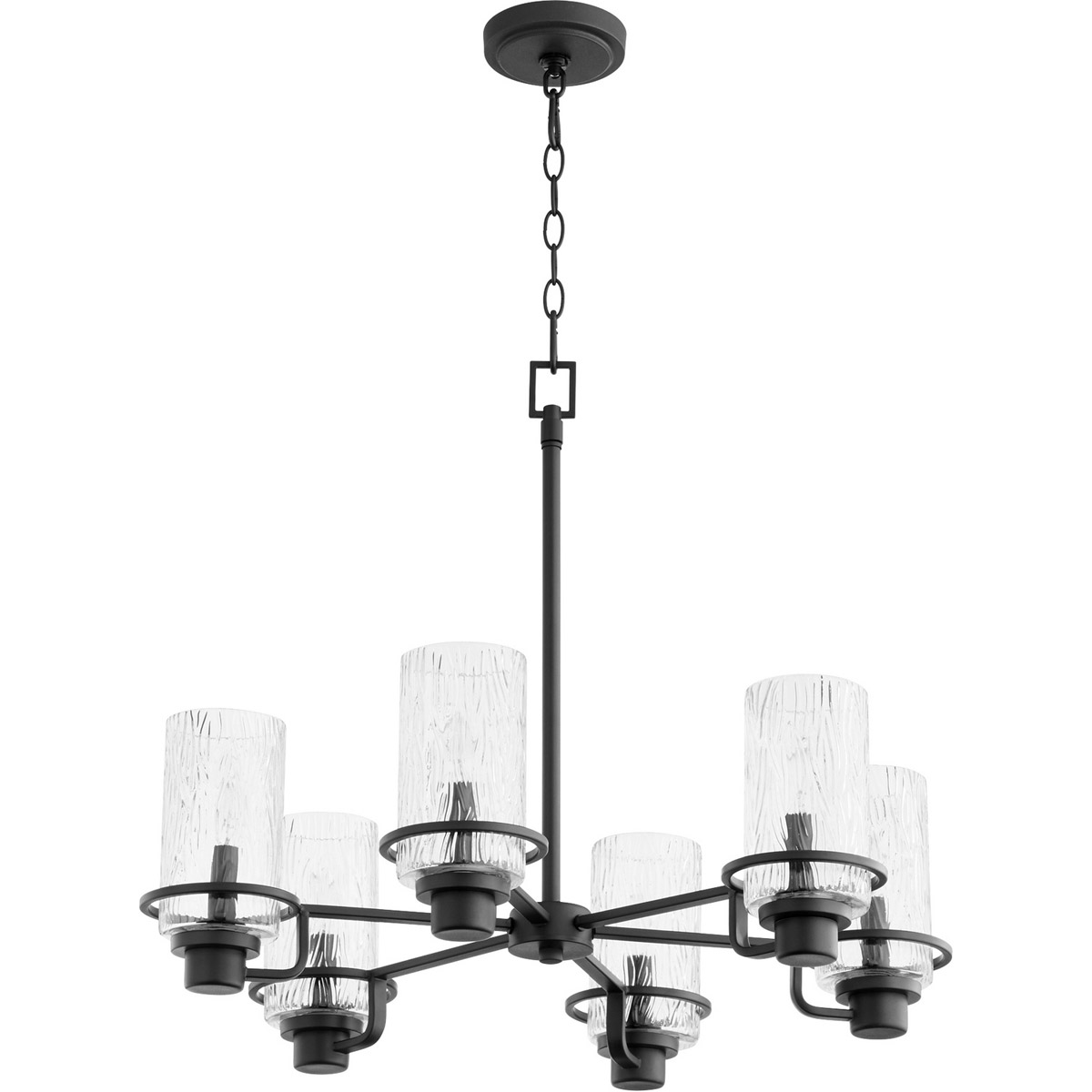 Lazo 6 Light 27.5 inch Noir Chandelier Ceiling Light
