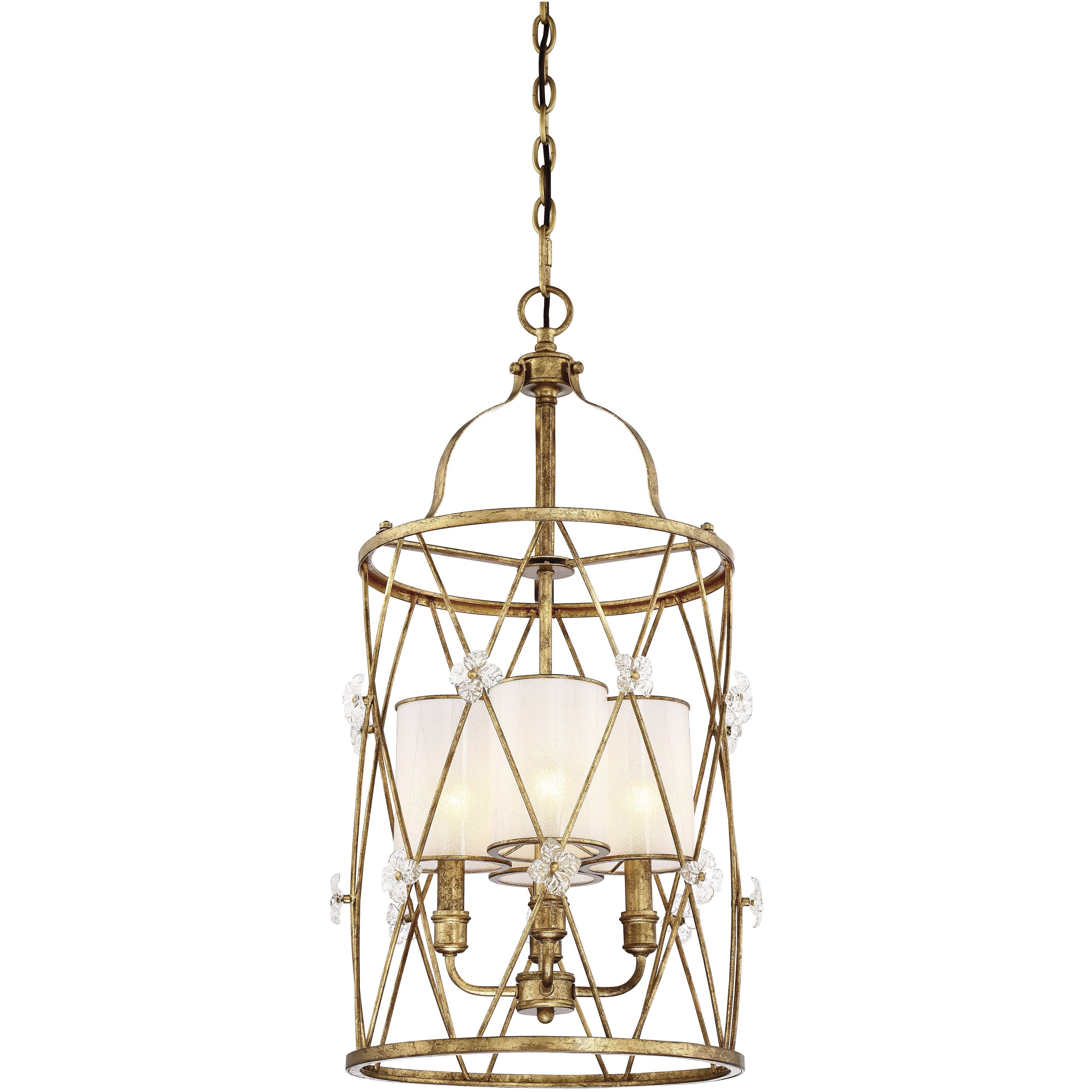 Victoria Park 3 Light 15 inch Elara Gold Pendant Ceiling Light