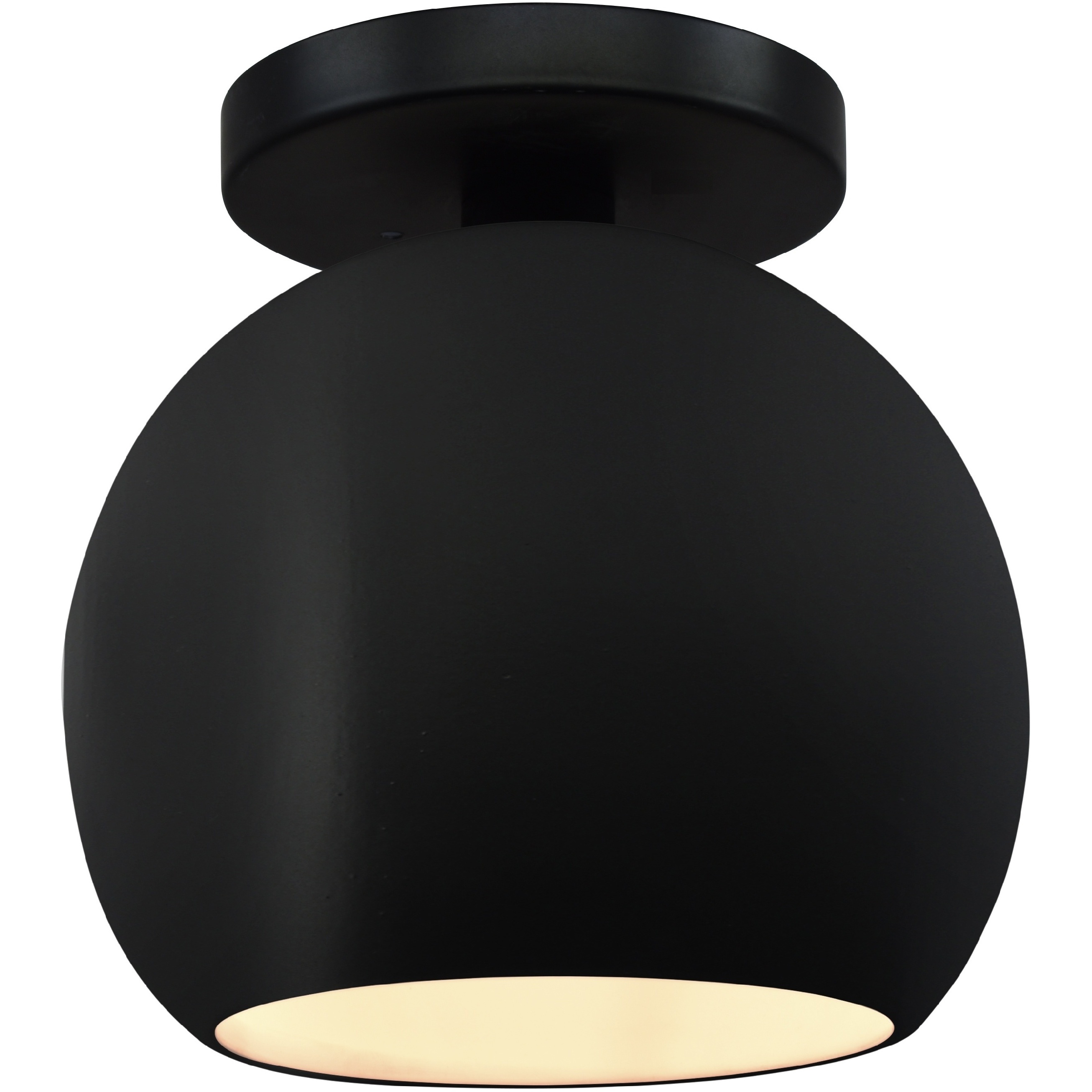 Radiance LED 10 inch Carbon Matte Black and Matte Black Semi Flush Ceiling Light