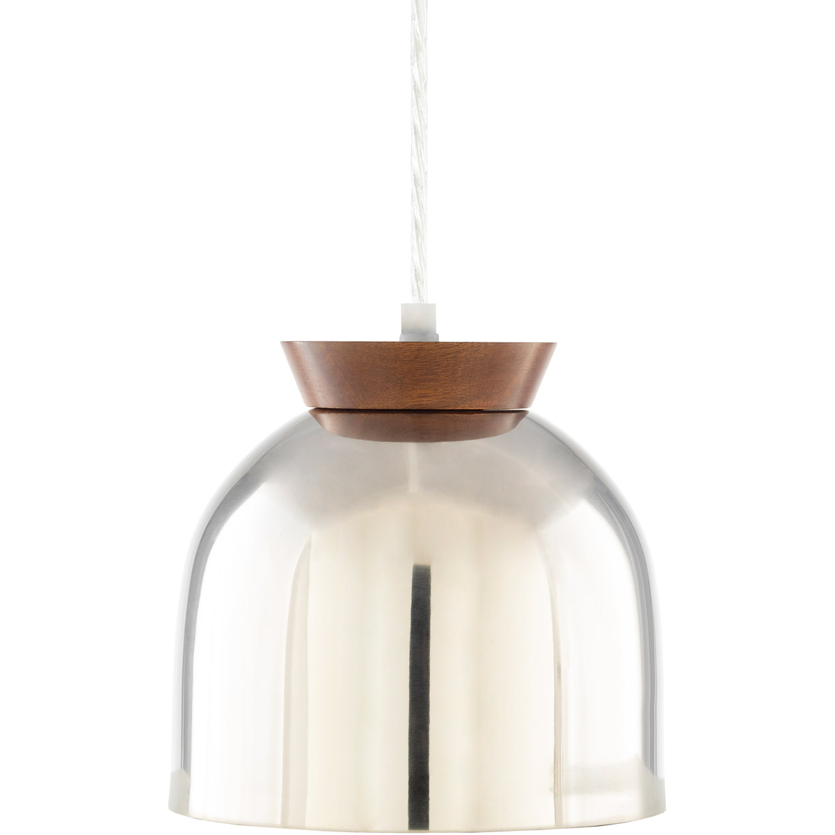 Fabiolus 1 Light 6 inch Nickel and Brown Pendant Ceiling Light