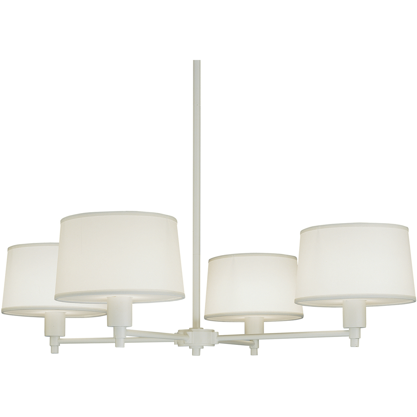 Real Simple 4 Light 35 inch Stardust White Powder Coat Chandelier Ceiling Light