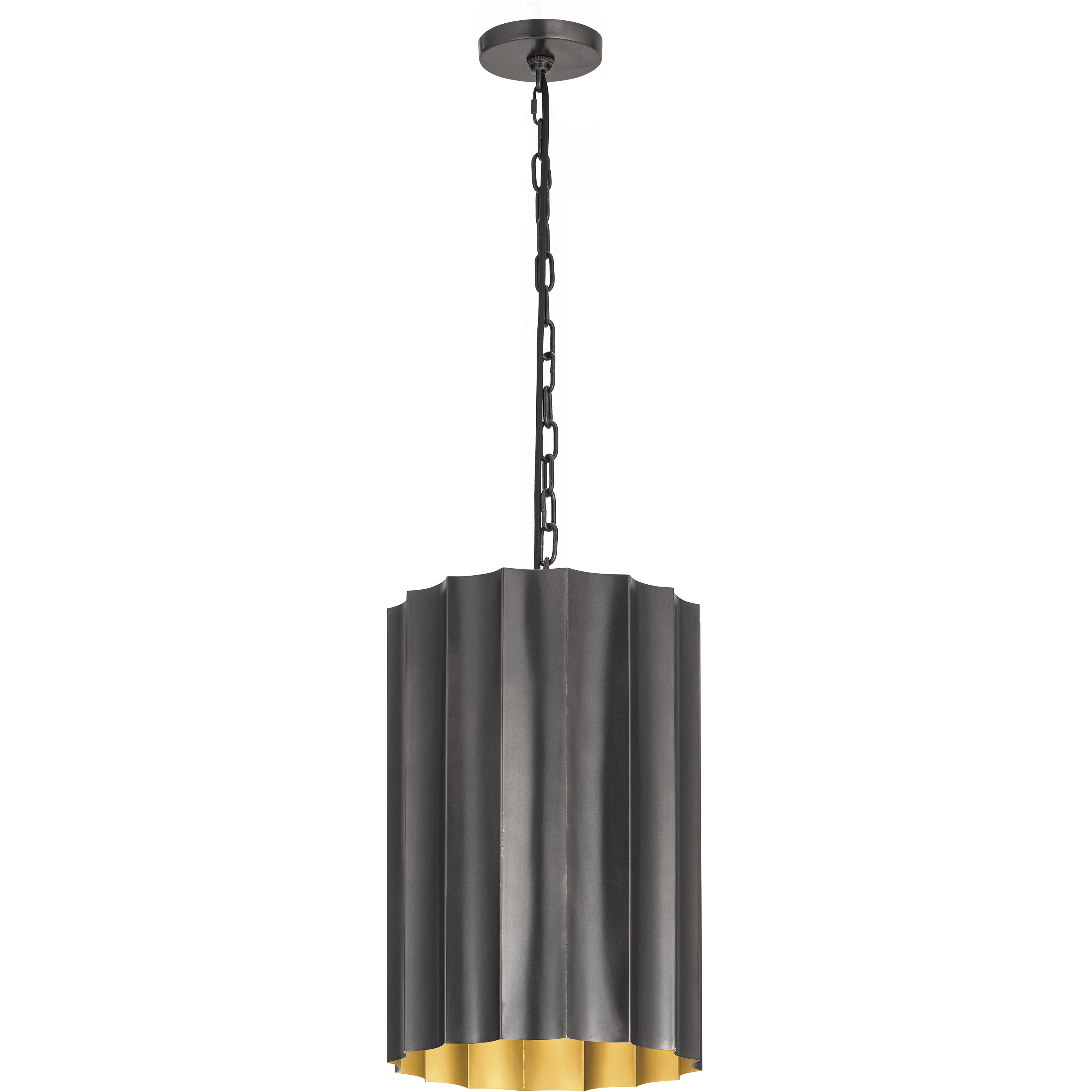 Allegra 1 Light 12 inch Gunmetal and Gold Single Pendant Ceiling Light